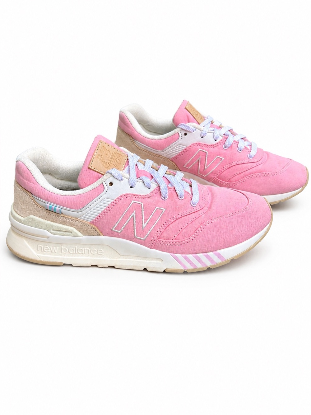 New Balance 997H Women’s 7.5 Pink White Beige Sneakers retro soft rose